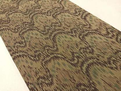 平和屋着物●両面　全通柄袋帯　太子間道　正絹　逸品　CABI4342vp