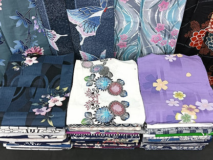 平和屋着物■浴衣 まとめて 45点 蝶 蟋蟀 花柄 型染め 暈し染め など 着用可能多数 未使用品あり mmm1203