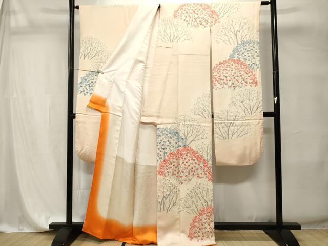 平和屋着物■豪華振袖　枝花文　暈し染め　正絹　逸品　CABI7724ev