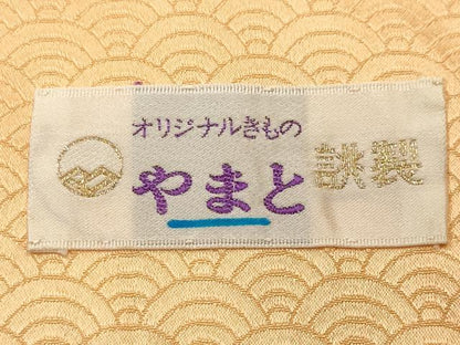 平和屋着物■上質な小紋　霞青海波文　暈し染め　やまと誂製　正絹　逸品　CABI7865ev