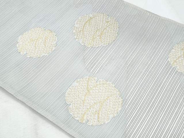 平和屋着物＊夏物　六通柄袋帯　雪輪芝草文　金銀糸　正絹　逸品　CABI5734fb