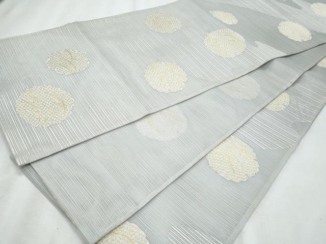 平和屋着物＊夏物　六通柄袋帯　雪輪芝草文　金銀糸　正絹　逸品　CABI5734fb