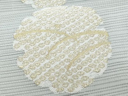 平和屋着物＊夏物　六通柄袋帯　雪輪芝草文　金銀糸　正絹　逸品　CABI5734fb