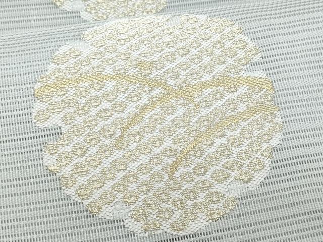平和屋着物＊夏物　六通柄袋帯　雪輪芝草文　金銀糸　正絹　逸品　CABI5734fb