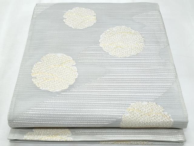 平和屋着物＊夏物　六通柄袋帯　雪輪芝草文　金銀糸　正絹　逸品　CABI5734fb