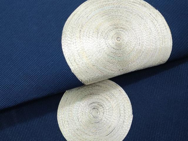 平和屋着物＊夏物　八寸名古屋帯　駒刺繍　丸文　正絹　逸品　CABI5809fb