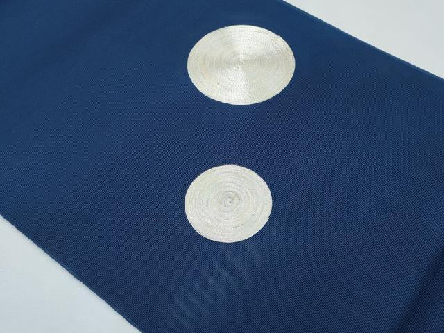 平和屋着物＊夏物　八寸名古屋帯　駒刺繍　丸文　正絹　逸品　CABI5809fb