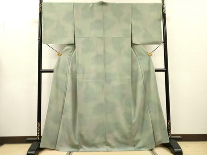 平和屋着物▼上質な小紋　霞文　暈し染　正絹　逸品　DABG5912fe