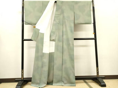 平和屋着物▼上質な小紋　霞文　暈し染　正絹　逸品　DABG5912fe