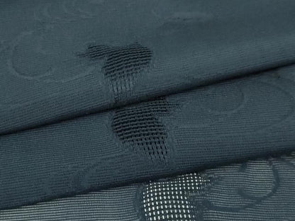 平和屋着物＊夏物　色無地　絽　流水舞葉紋紗　錆鼠色　正絹　逸品　DABG9820sf