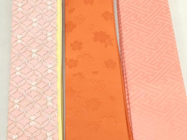 平和屋着物▼和装小物　重ね衿・伊達衿まとめて20点　紗綾形 舞花　金糸　逸品　未使用品あり　DABG6422xg