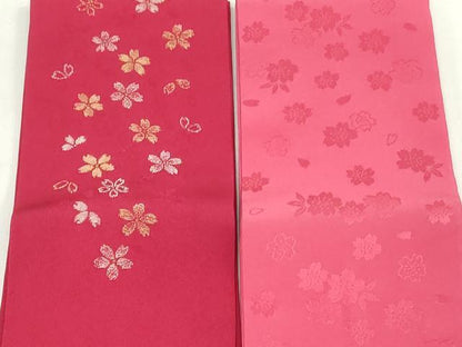 平和屋着物▼和装小物　重ね衿・伊達衿まとめて20点　紗綾形 舞桜　金銀糸　逸品　DABG6435xg