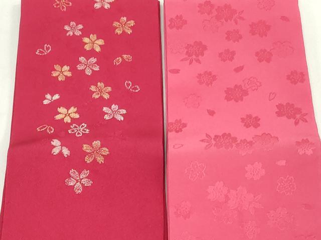 平和屋着物▼和装小物　重ね衿・伊達衿まとめて20点　紗綾形 舞桜　金銀糸　逸品　DABG6435xg