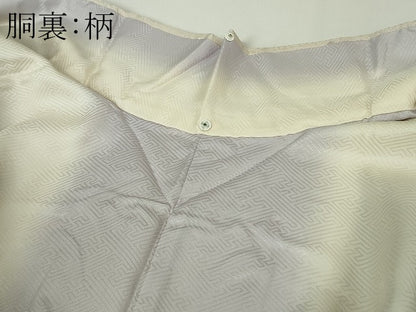 平和屋着物●極上　小紋　舞桜　灰梅色地　逸品　DZAB7179kh6