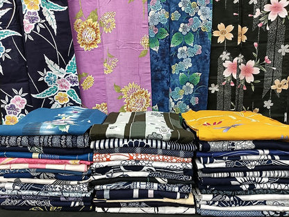 平和屋着物■浴衣 まとめて 45点 蜻蛉 向日葵 花柄 型染め 暈し染め など 着用可能多数 未使用品あり mmm1206