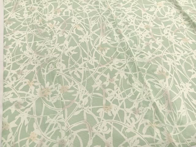 平和屋着物＊夏物　小紋　絽　草花文　洗える着物　BAAX7205hv