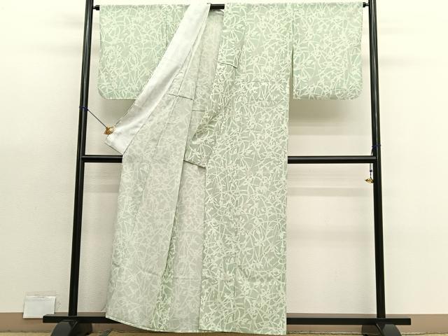 平和屋着物＊夏物　小紋　絽　草花文　洗える着物　BAAX7205hv