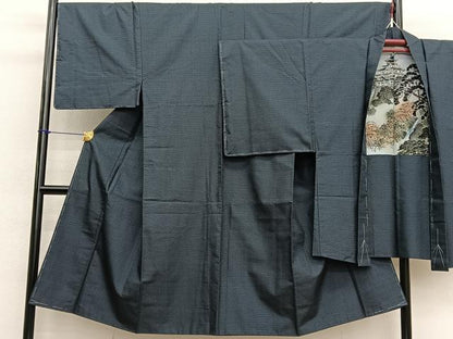 平和屋着物■男性　本場大島紬　アンサンブル　100亀甲　総詰め　正絹　逸品　未使用　BAAX7314hv