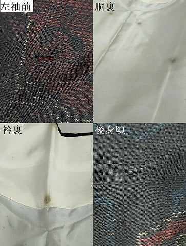 平和屋着物●本場大島紬　毘沙門亀甲　草花文　正絹　逸品　DABG2628ud