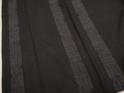 平和屋着物▽上質な紬　単衣　間道　正絹　逸品　DABH4735du