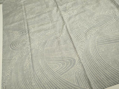 平和屋着物▽本場大島紬　単衣　100亀甲　総詰め　立波文　正絹　逸品　DABH4723du