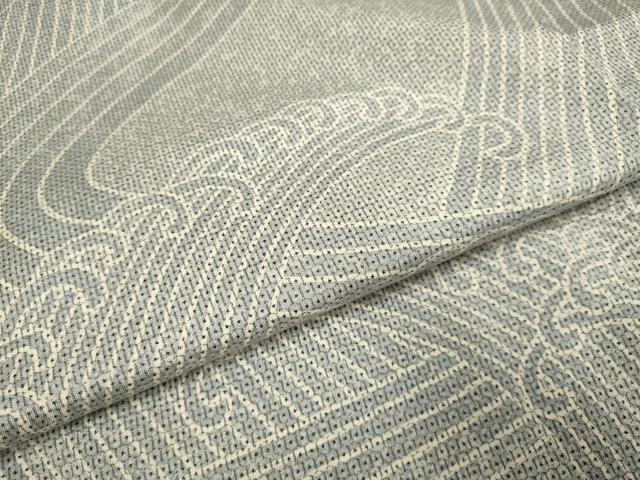 平和屋着物▽本場大島紬　単衣　100亀甲　総詰め　立波文　正絹　逸品　DABH4723du