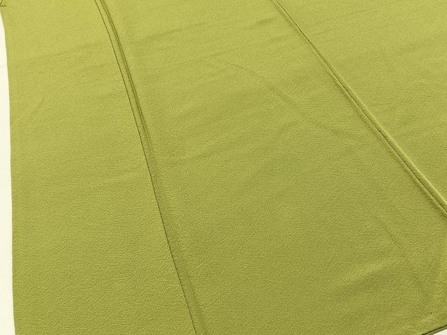 平和屋着物■上質な色無地　青朽葉色　正絹　逸品　BAAX6763hj