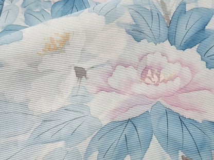平和屋着物＊夏物 訪問着 絽 手描き 草花文 正絹 逸品 AABF1591jd