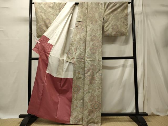平和屋着物■本場大島紬　7マルキ　花唐草文　正絹　逸品　CABI1833oy