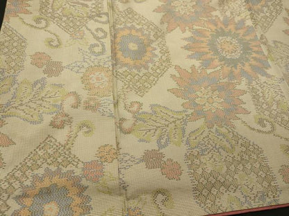 平和屋着物■本場大島紬　7マルキ　花唐草文　正絹　逸品　CABI1833oy