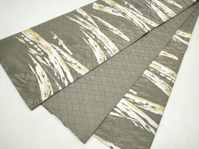 平和屋着物●六通柄袋帯　唐織　霞文　金糸　正絹　逸品　CABI9170hy