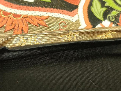 平和屋着物▼六通柄袋帯　唐織　正倉院更紗花文　金糸　正絹　逸品　DABG0868az