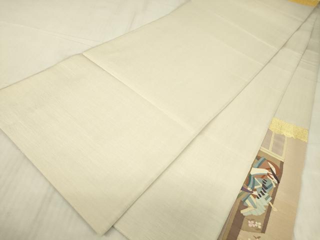 平和屋着物▼明綴れ　太鼓柄袋帯　源氏物語　金糸　正絹　逸品　DABG0860az