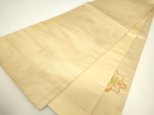 平和屋着物▼中国三大刺繍　相良刺繍　総刺繍　太鼓柄袋帯　正倉院花文　正絹　逸品　DABG0966az