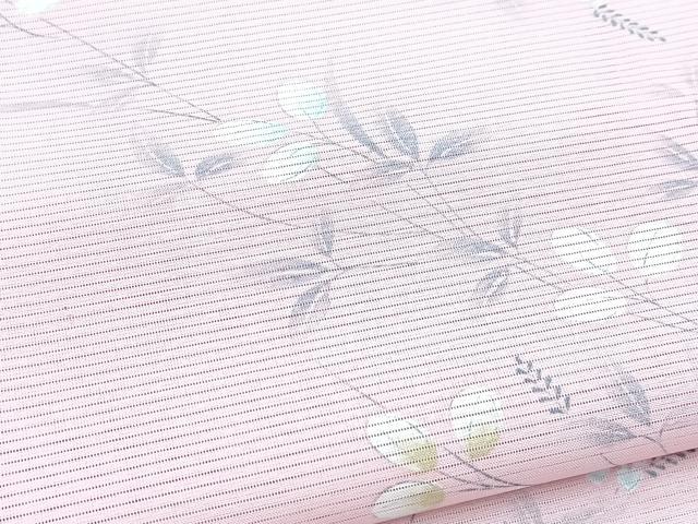 平和屋着物＊夏物　小紋　絽　萩文　洗える着物　BAAX3969yc