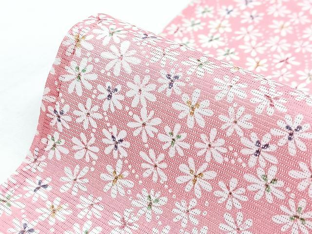 平和屋着物＊夏物　小紋　絽　小花尽くし　洗える着物　BAAX3968yc