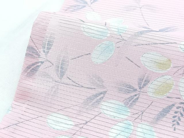 平和屋着物＊夏物　小紋　絽　萩文　洗える着物　BAAX3969yc