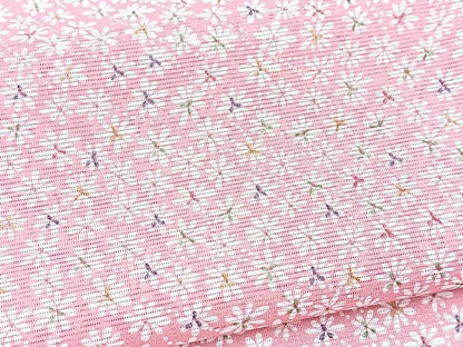 平和屋着物＊夏物　小紋　絽　小花尽くし　洗える着物　BAAX3968yc