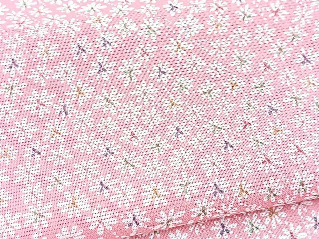 平和屋着物＊夏物　小紋　絽　小花尽くし　洗える着物　BAAX3968yc