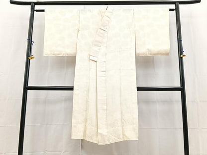 平和屋着物■長襦袢　無双仕立て　花尽くし地紋　正絹　逸品　BAAX9146yc