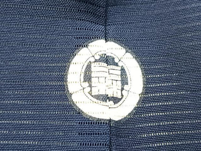 平和屋着物＊夏物　色無地　絽　濃藍色　正絹　逸品　BAAX9023yc