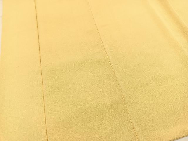 平和屋着物■上質な色無地　蜂蜜色　鬼しぼ縮緬　正絹　逸品　BAAX9027yc