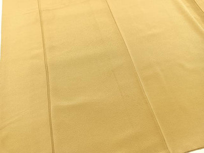 平和屋着物●上質な色無地　枯色　正絹　逸品　BAAX9059yc