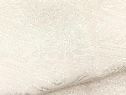 平和屋着物■長襦袢　無双仕立て　草花地紋　正絹　逸品　BAAX9107yc