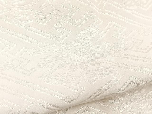 平和屋着物■長襦袢　無双仕立て　草花地紋　正絹　逸品　BAAX9107yc