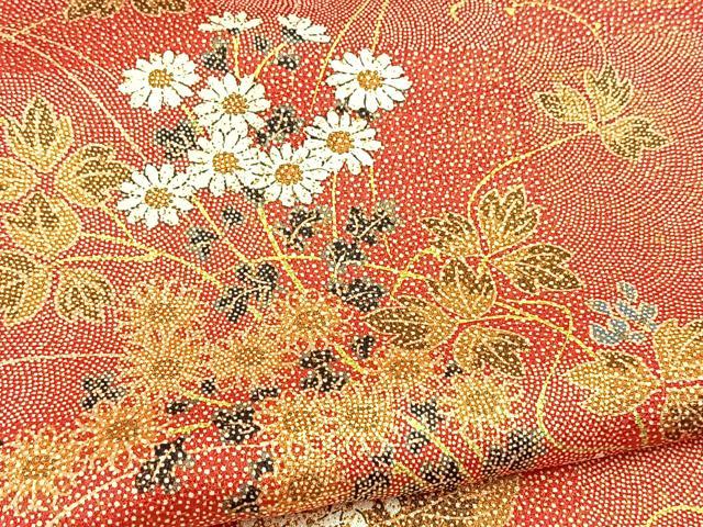 平和屋着物■上質な小紋　市松文様　正絹　逸品　BAAX9082yc
