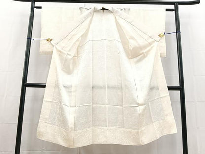 平和屋着物■長襦袢　無双仕立て　草花地紋　正絹　逸品　BAAX9107yc