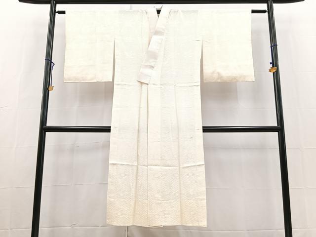 平和屋着物■長襦袢　無双仕立て　草花地紋　正絹　逸品　BAAX9107yc
