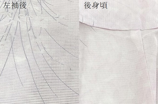 平和屋着物＊夏物　小紋　絽　草花文　洗える着物　BAAX3970yc
