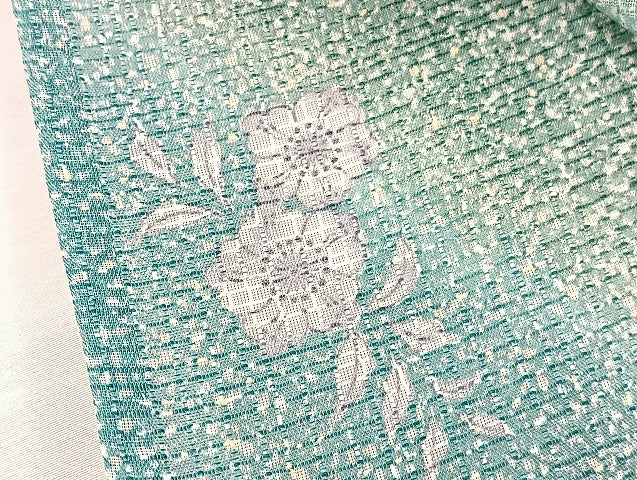 平和屋着物＊夏物　小紋　紅梅織　辻が花　暈し染め　洗える着物　BAAX7250hv